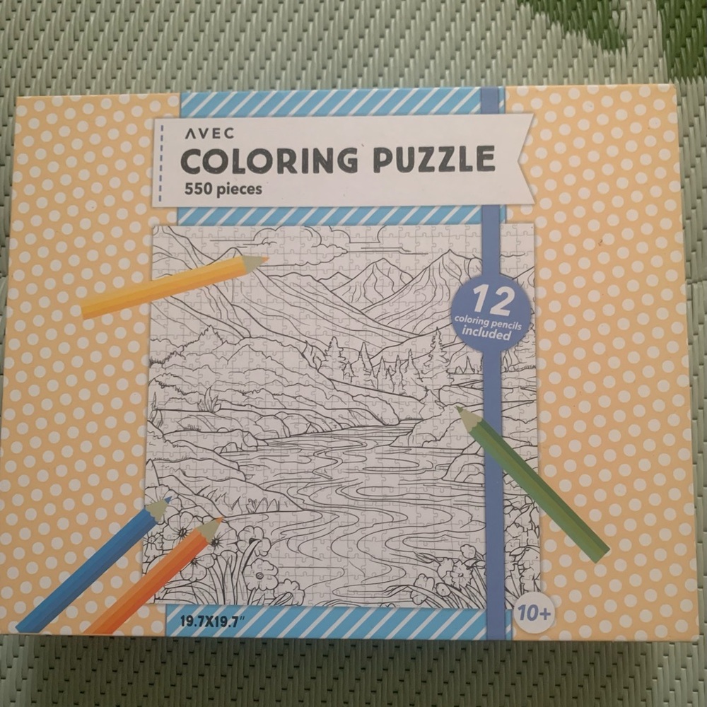 Avec  Coloring Puzzle with Colored Pencils